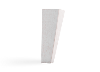Svängt träben vit (täckande lasyr) 18 cm 4-pack