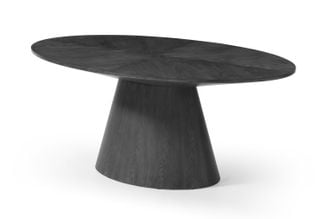 Float matbord ovalt svartpigmenterat